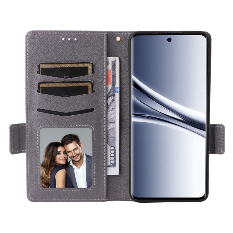 Fodral För Xiaomi Redmi Note 15 5g Litchitexturerad Med Rem