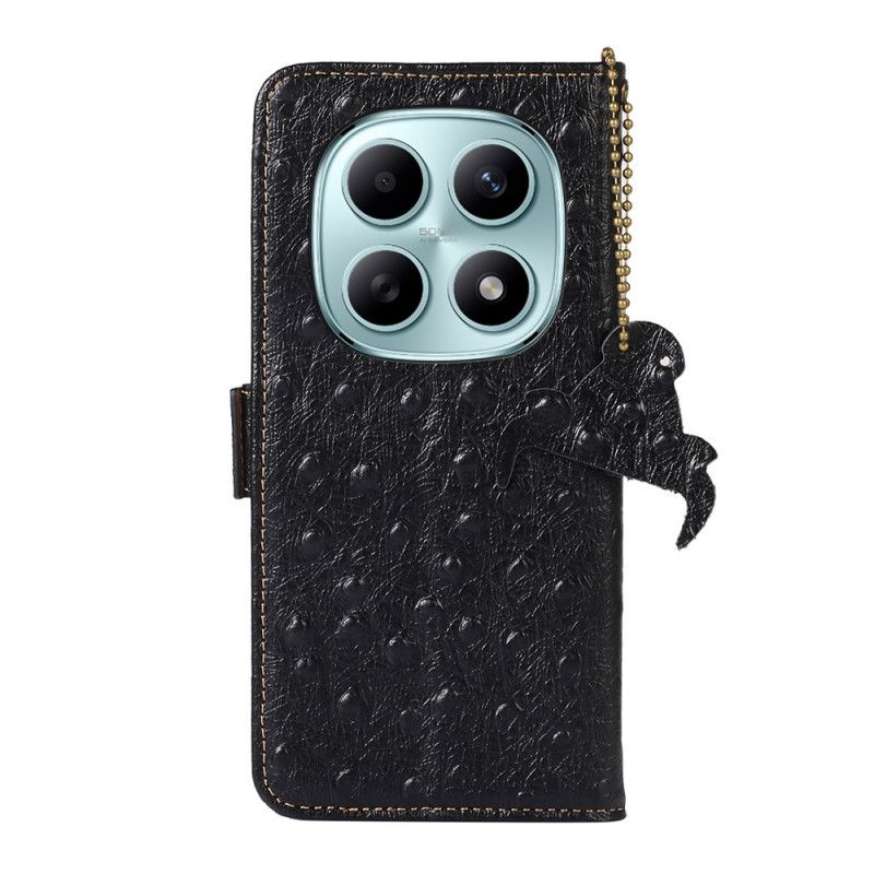 Fodral Xiaomi Redmi Note 15 5g Rfid-blockering Och Äkta Läder