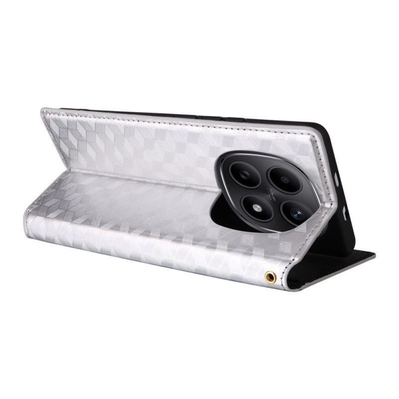 Folio-fodral Xiaomi Redmi Note 15 5g Telefonfodral Graverat Diamantmönster