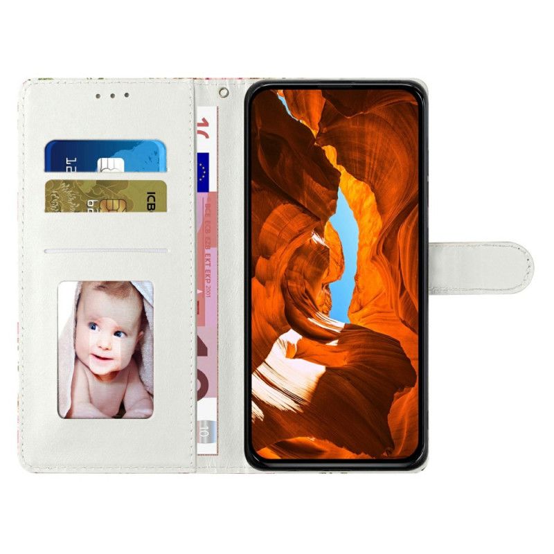 Läderfodral Xiaomi Redmi Note 15 5g Telefonfodral Lila Blommor