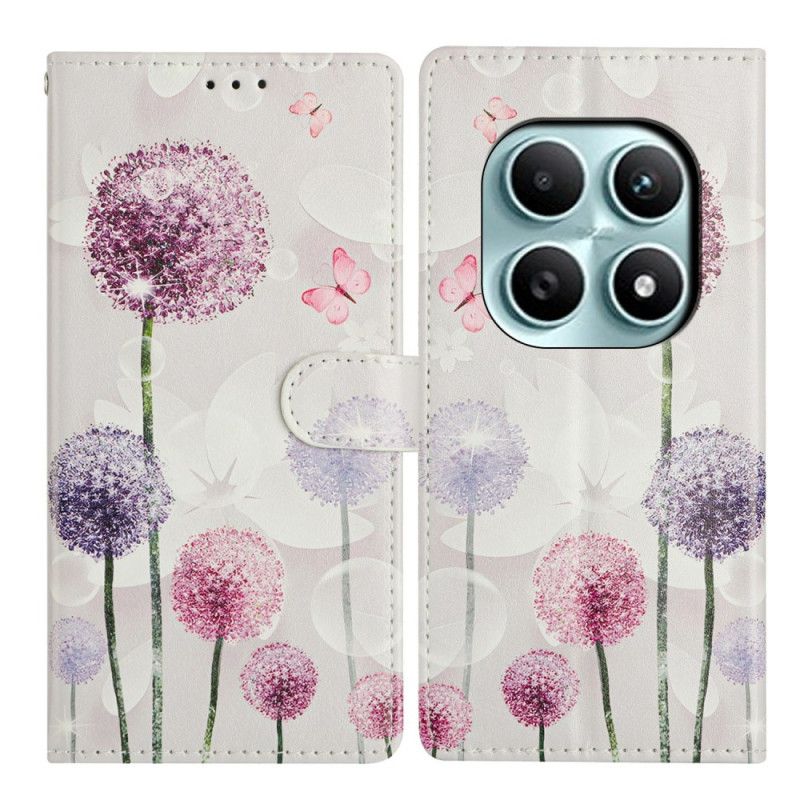 Läderfodral Xiaomi Redmi Note 15 5g Telefonfodral Maskrosmönster