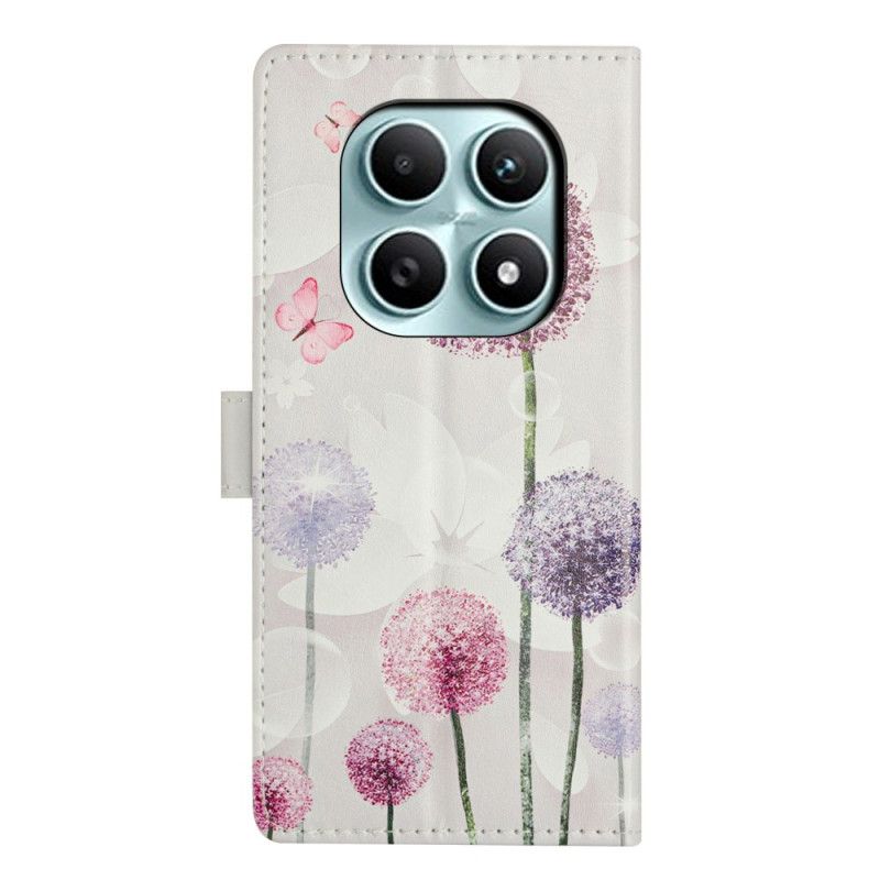 Läderfodral Xiaomi Redmi Note 15 5g Telefonfodral Maskrosmönster