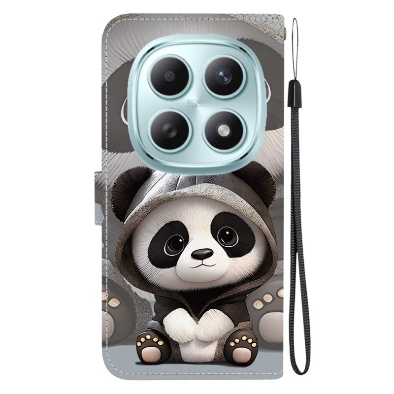 Läderfodral Xiaomi Redmi Note 15 5g Telefonfodral Pandamönster