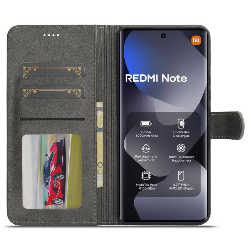 Läderskal Fodral Xiaomi Redmi Note 15 5g Lc.imeeke Lädereffekt