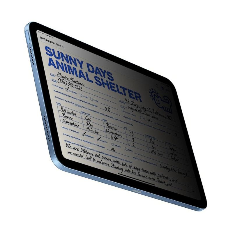 Anti-spionage Skärmskydd I Härdat Glas För iPad (2025) / 10.9" (2022)