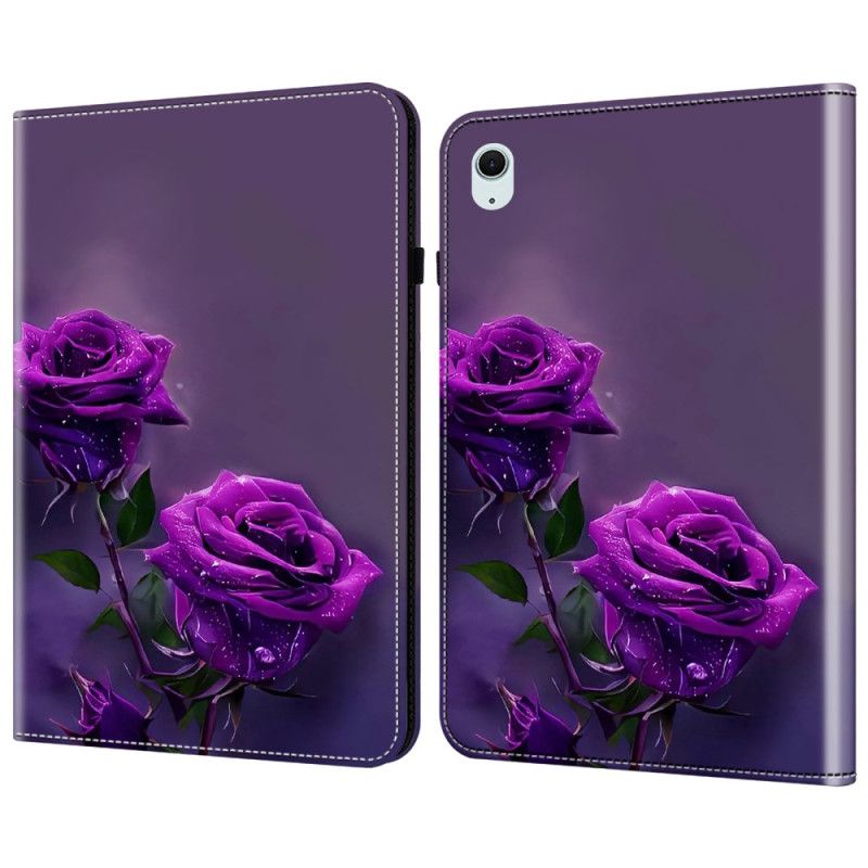 Case iPad (2025) Telefonfodral Lila Rosor