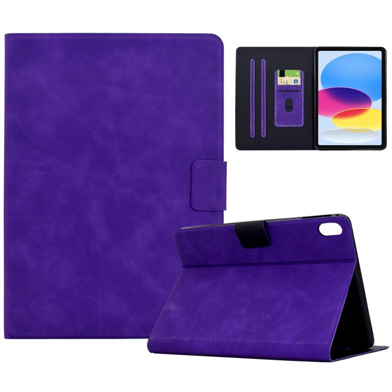 Fodral iPad (2025) Retro Lädereffekt