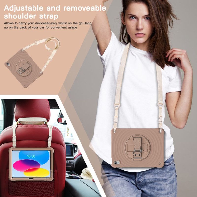 Skal För iPad (2025) 360-graders Roterande Stativ Och Axelrem