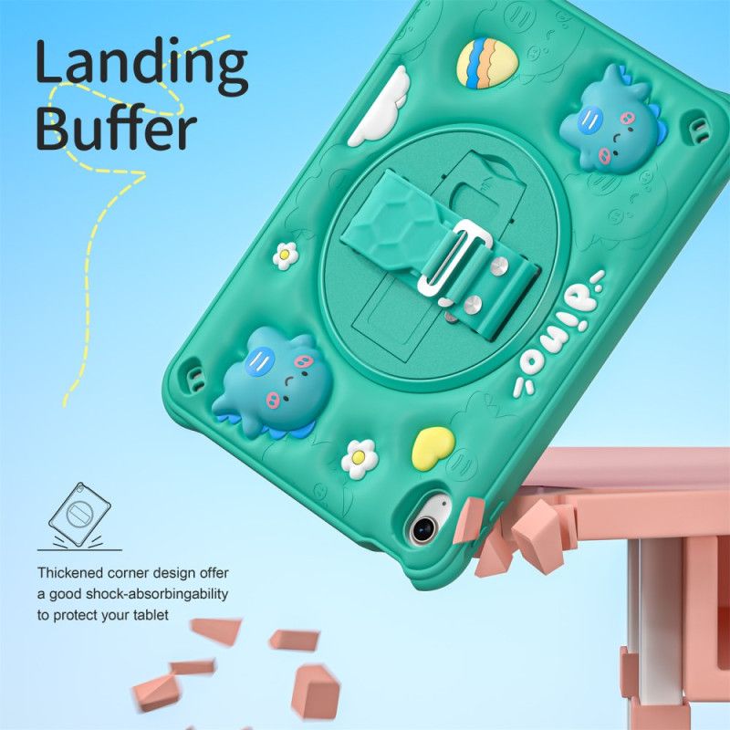 Skal För iPad (2025) Handtag Och Stativ För Barndinosaurier