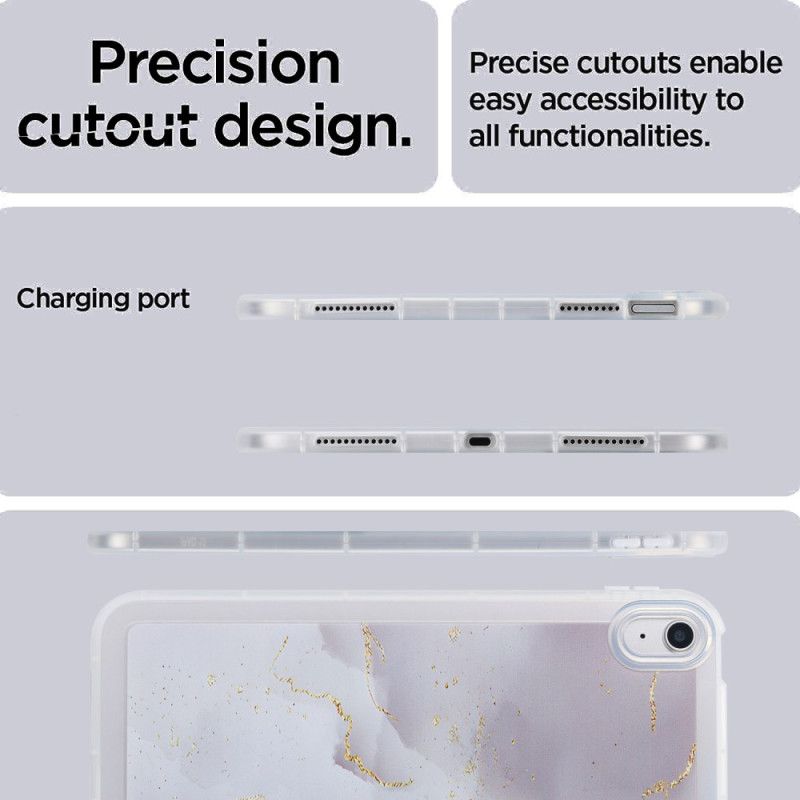 Skal För iPad (2025) Silikonmarmor Design