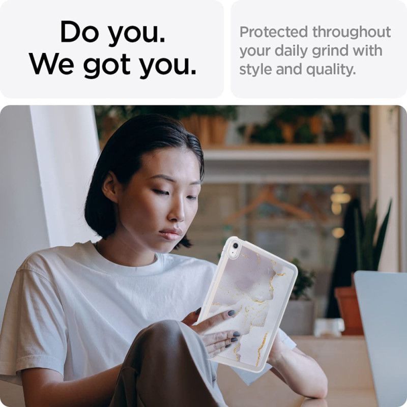 Skal För iPad (2025) Silikonmarmor Design