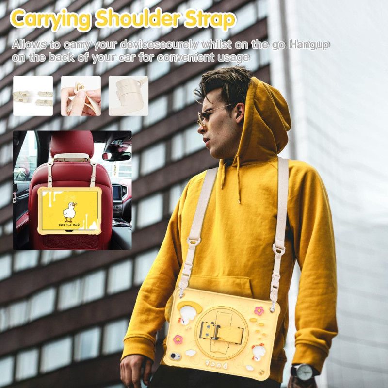 Skal iPad (2025) Ankstativ Och Axelrem För Barn