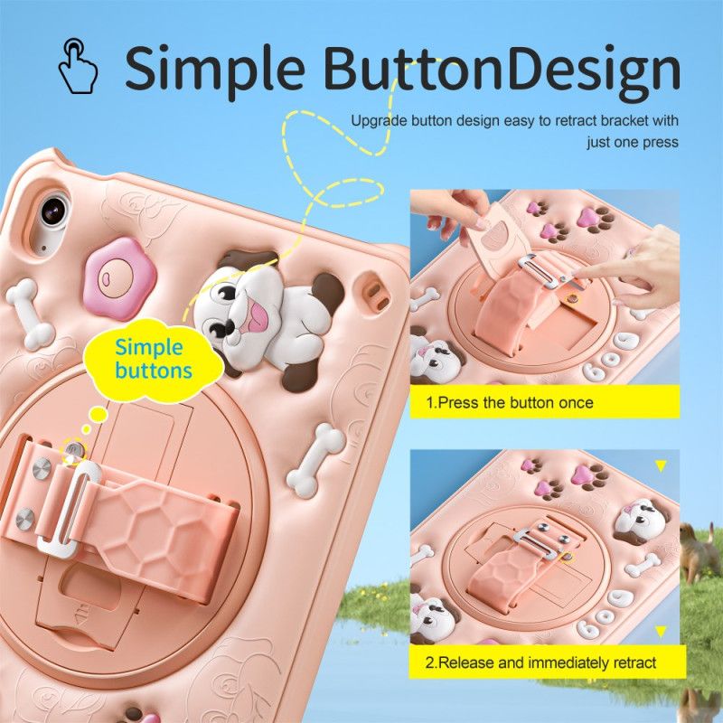 Skal iPad (2025) Axelrem Och Stativ För Hund För Barn