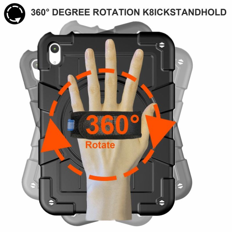 Skal iPad (2025) Robust Roterande Rem Och Stativ