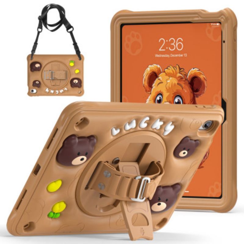Skal iPad (2025) Telefonfodral Barnbjörnrem Och Axelrem