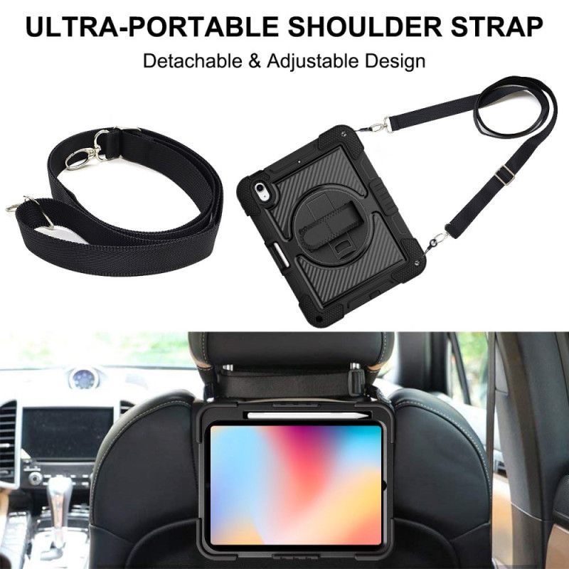 Skal iPad (2025) Tvåfärgat Stativ Och Axelrem