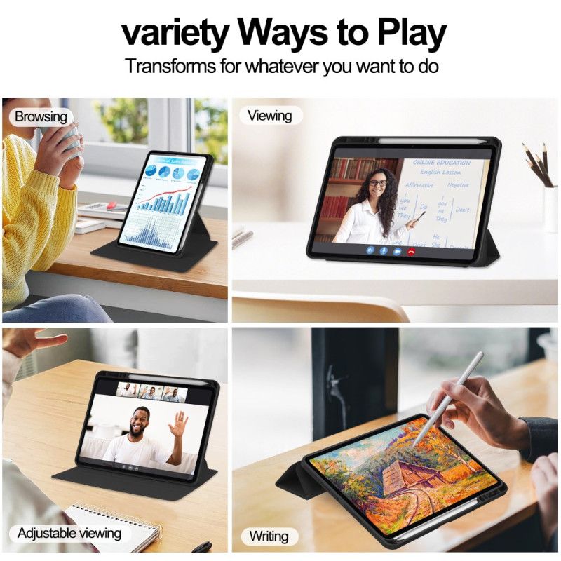 Case Xiaomi Pad 7 / 7 Pro Telefonfodral Lädereffekt Med Roterande Stativ