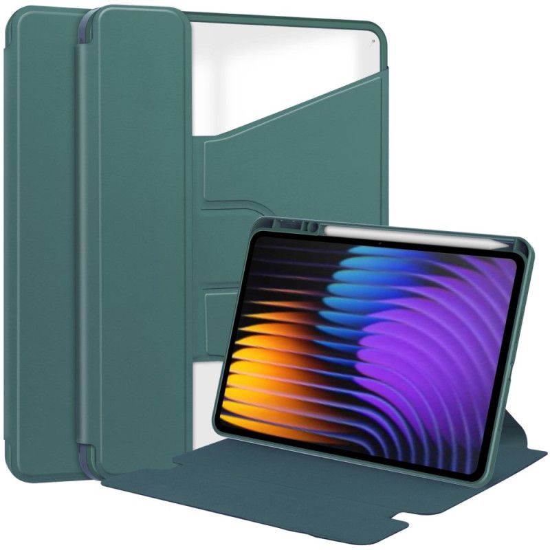 Fodral Xiaomi Pad 7 / 7 Pro Lädermodell Med Roterande Stativ