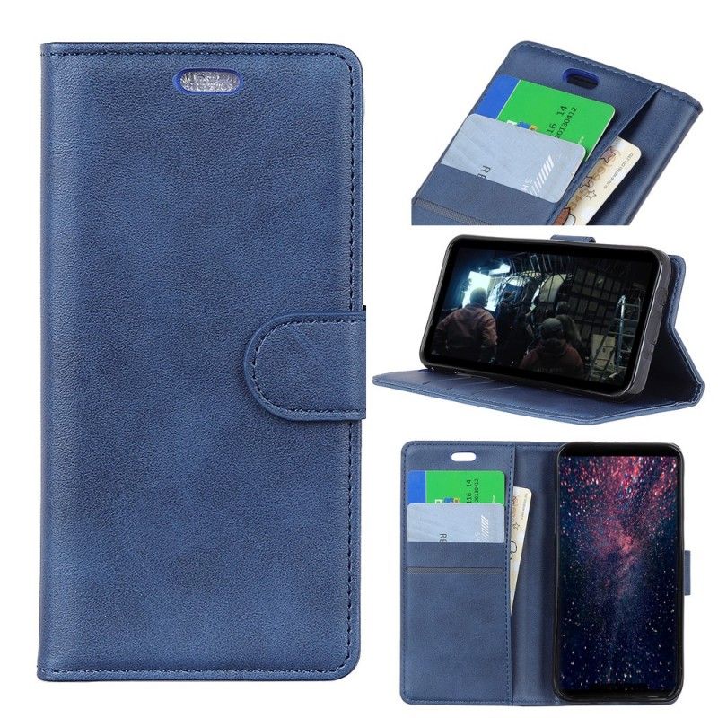 Fodral för Huawei P30 Lite Svart Retro Matt Lädereffekt