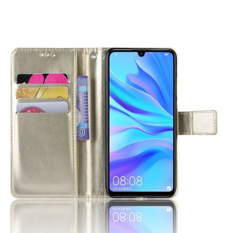 Fodral Huawei P30 Lite Svart Flashigt Konstläder