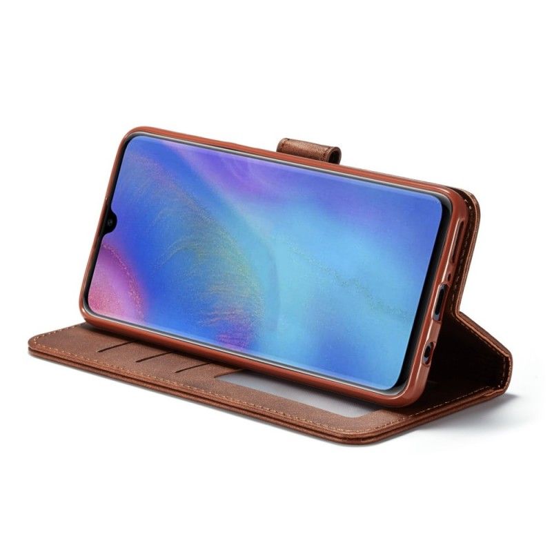 Fodral Huawei P30 Lite Svart Lc.Imeeke Lädereffekt