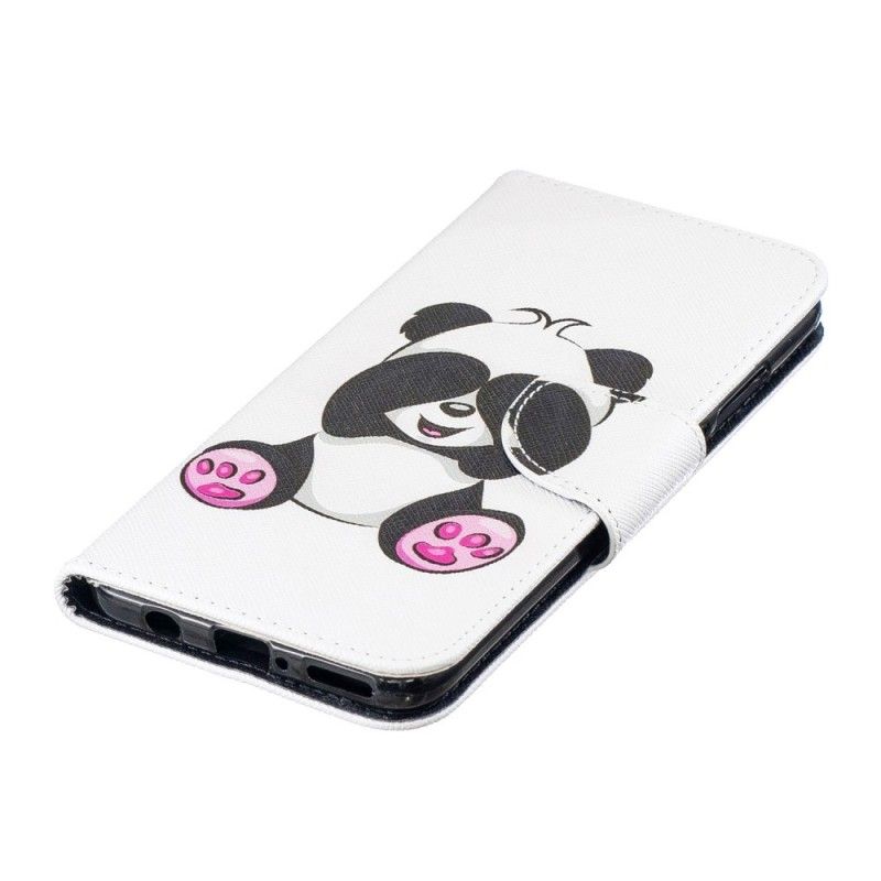 Läderfodral Huawei P30 Lite Mobilskal Rolig Panda