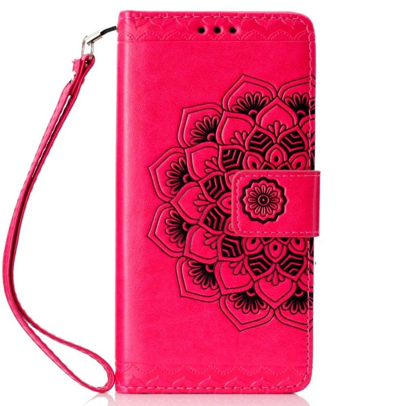 Läderfodral Huawei P30 Lite Svart Mobilskal Chic Mandala