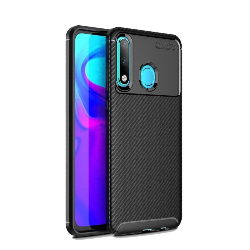 Skal för Huawei P30 Lite Svart Flexibel Kolfiberstruktur