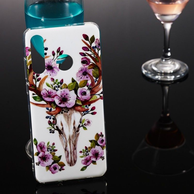 Skal Huawei P30 Lite Fluorescerande Blommande Älg