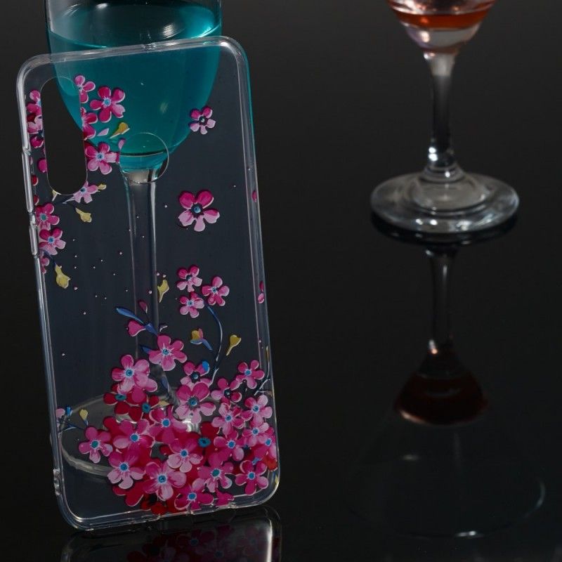 Skal Huawei P30 Lite Mobilskal Gula Och Magenta Blommor