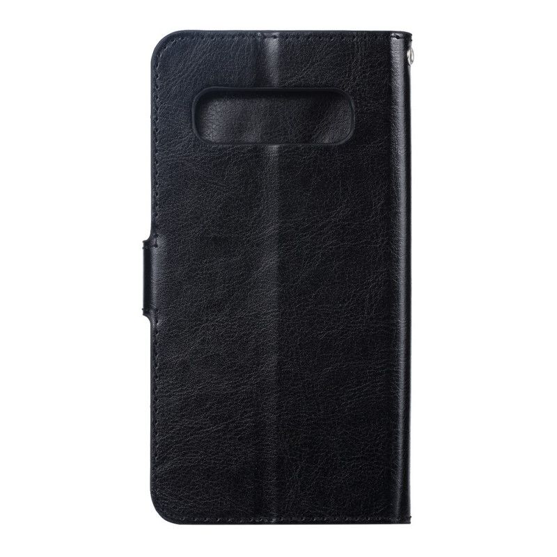 Fodral Samsung Galaxy S10 5G Ljusblå Glansigt Konstläder