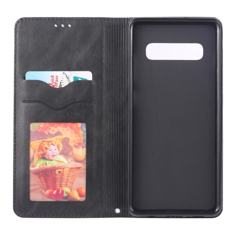 Folio-fodral för Samsung Galaxy S10 5G Svart Retro Azns