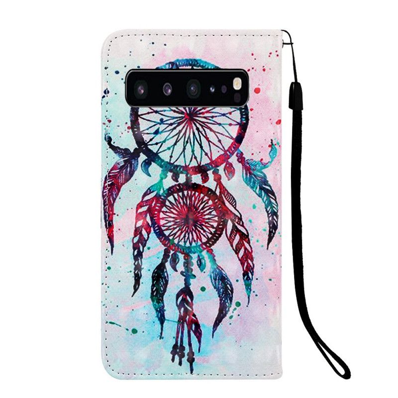 Läderfodral Samsung Galaxy S10 5G Röd Drömfångare