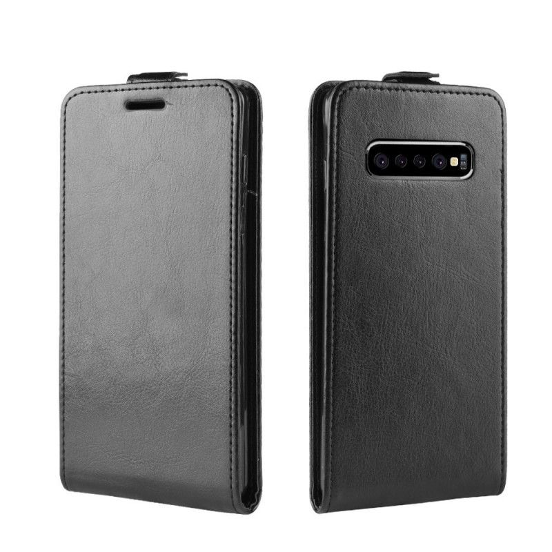 Läderskal Samsung Galaxy S10 5G Svart Vikbar Lädereffekt