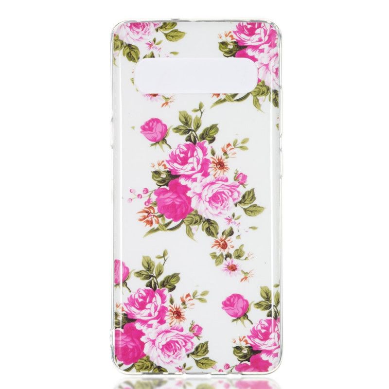 Skal för Samsung Galaxy S10 5G Fluorescerande Frihetsblommor