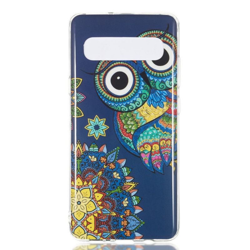 Skal för Samsung Galaxy S10 5G Fluorescerande Mandalauggla