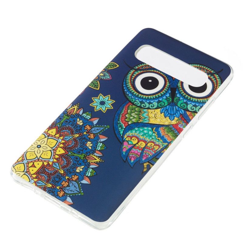 Skal för Samsung Galaxy S10 5G Fluorescerande Mandalauggla