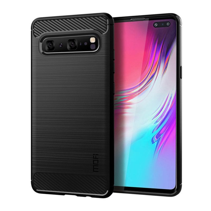 Skal för Samsung Galaxy S10 5G Svart Mofi Borstat Kolfiber