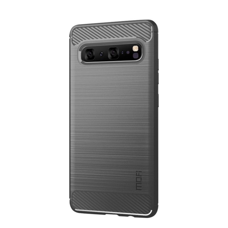 Skal för Samsung Galaxy S10 5G Svart Mofi Borstat Kolfiber