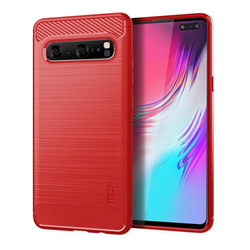 Skal för Samsung Galaxy S10 5G Svart Mofi Borstat Kolfiber