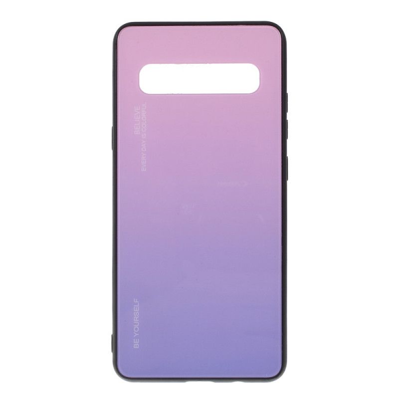 Skal Samsung Galaxy S10 5G Röd Mobilskal Var Dig Själv Härdat Glas