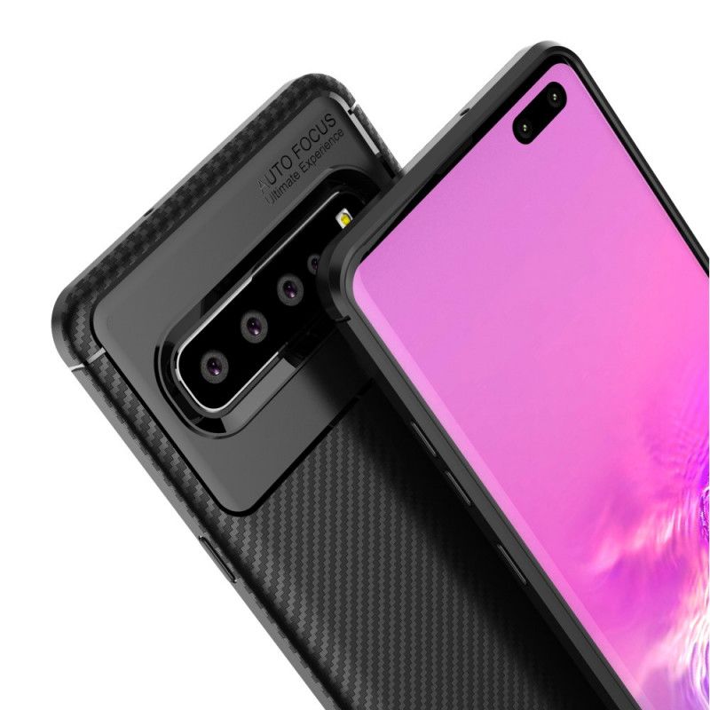 Skal Samsung Galaxy S10 5G Svart Flexibel Kolfiberstruktur