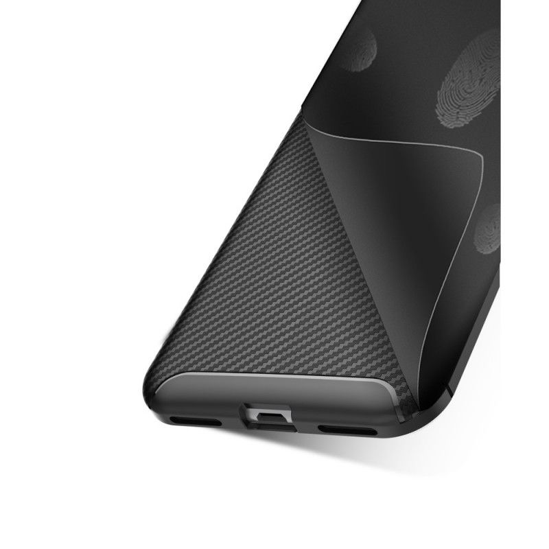 Skal Honor 8A Svart Flexibel Kolfiberstruktur