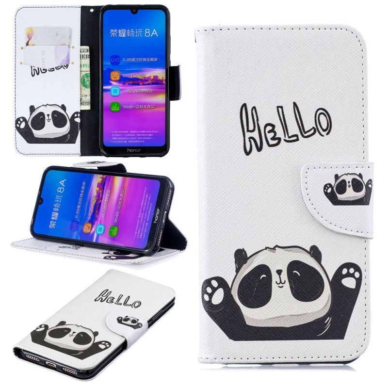 Skyddsfodral Honor 8A Panda Tryck Hej
