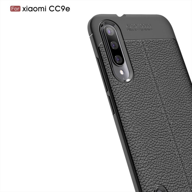 Skal Xiaomi Mi A3 Svart Lychee-Lädereffekt