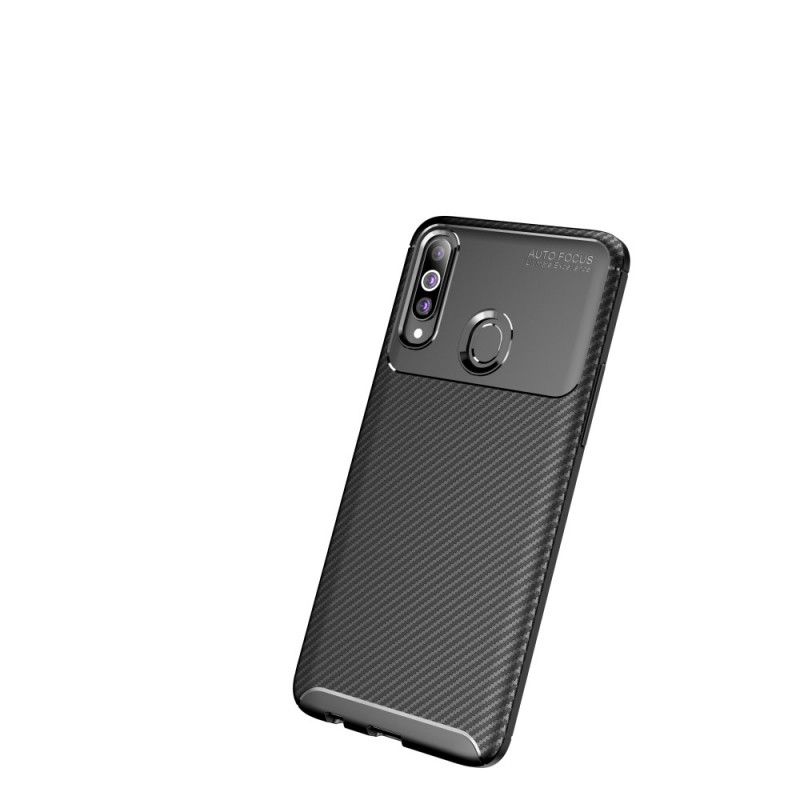 Skal Samsung Galaxy A20s Svart Flexibel Kolfiberstruktur