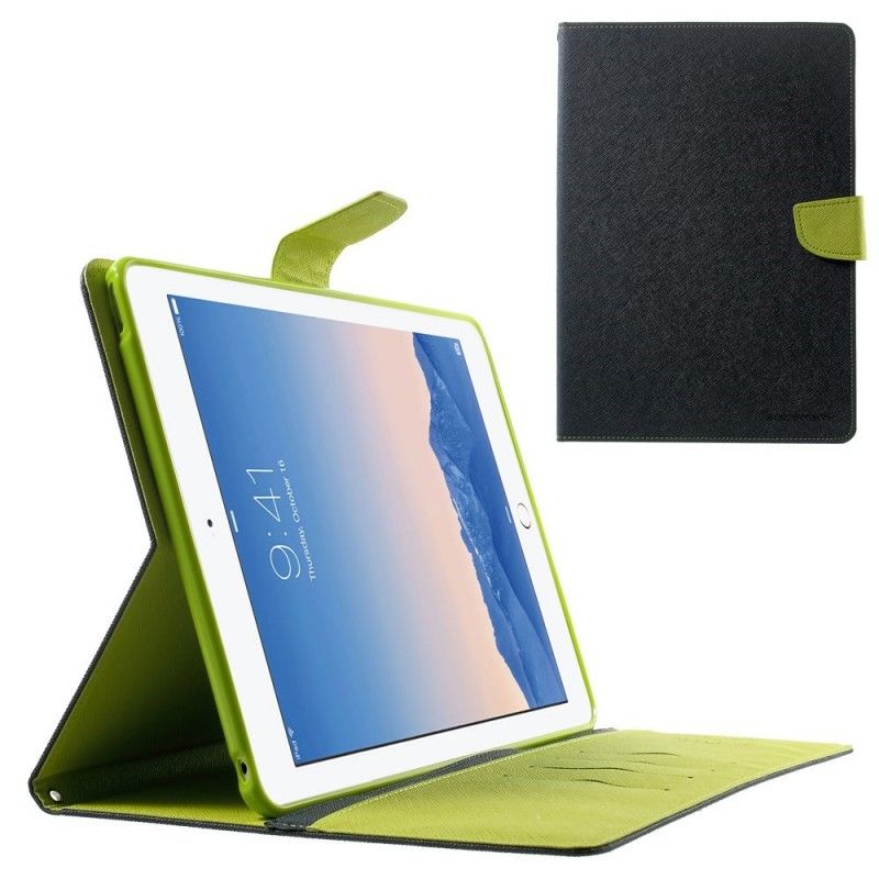 Fodral iPad Air / Air 2 Svart Tvåfärgat Kvicksilver