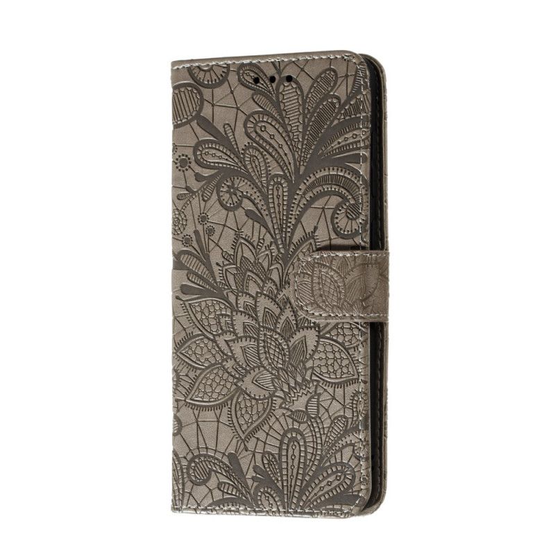Fodral för Samsung Galaxy A51 Grå Tribal Thong Blommor