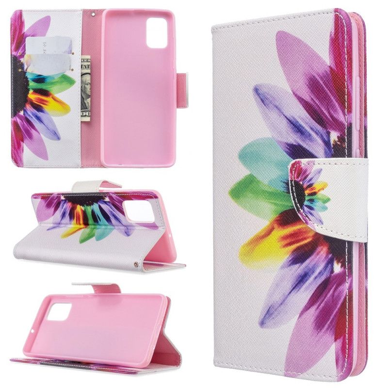 Fodral Samsung Galaxy A51 Akvarellblomma