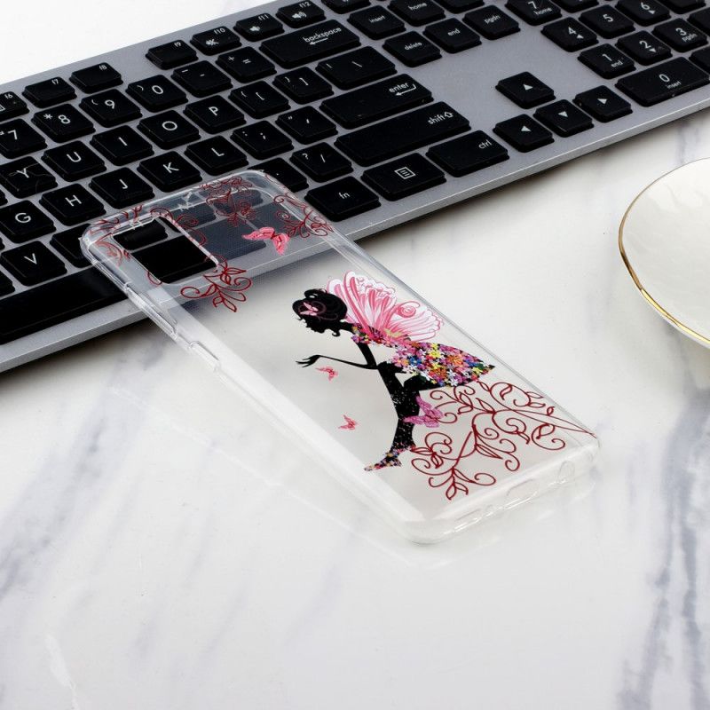 Skal Samsung Galaxy A51 Mobilskal Transparent Blomma Älva